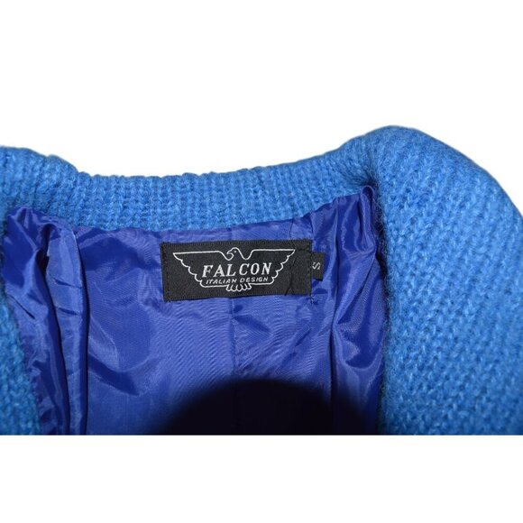 Vintage 70s Falcon Italian Design Avant Garde Wool Mohair Knit Coat Women Small - Picture 5 of 12